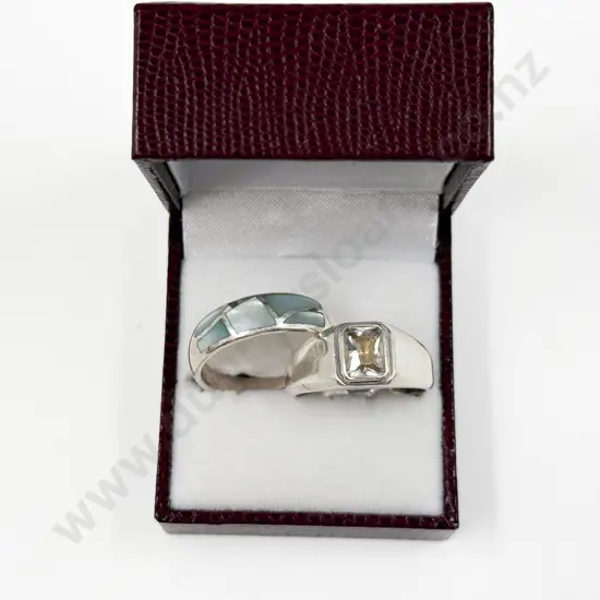 Two Sterling Silver Band Rings