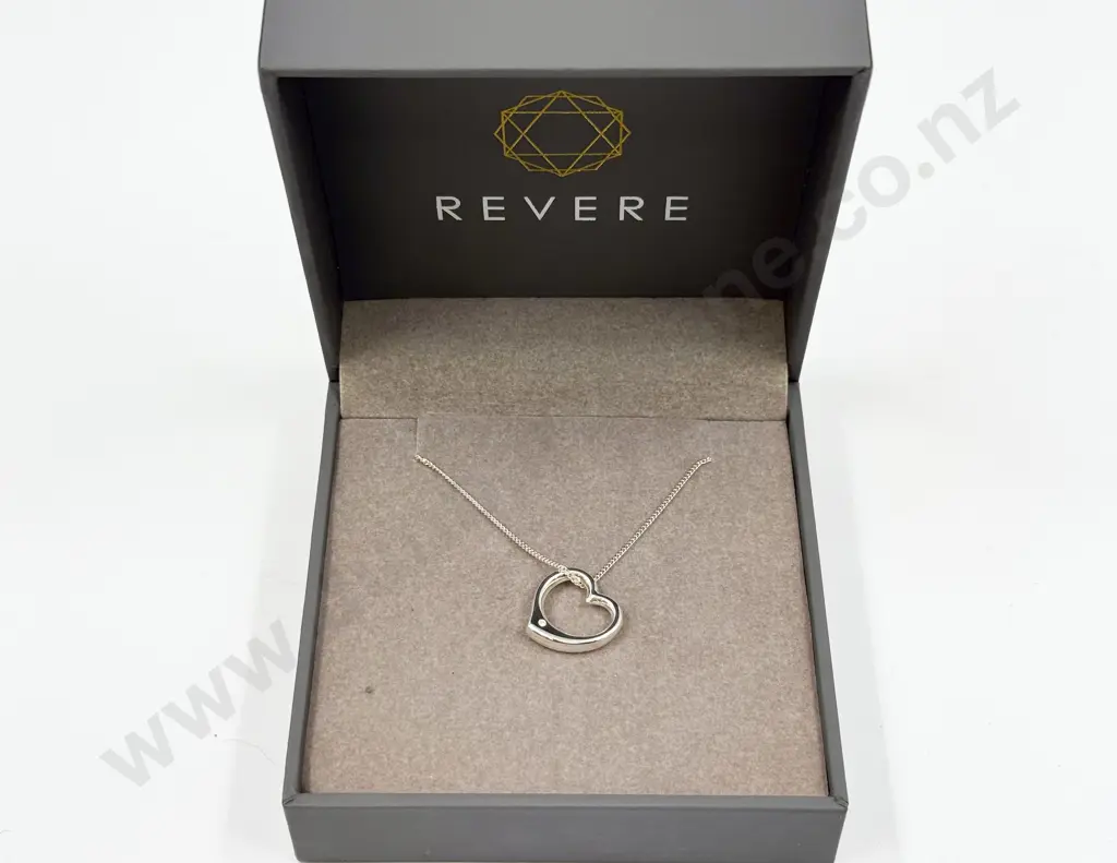 Spero London Revere Collection Sterling Silver Heart Pendant on Chain Image 1++