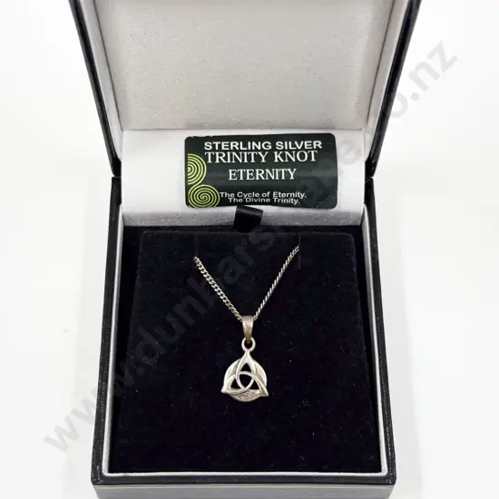 Sterling Silver Trinity Knot Pendant on Chain