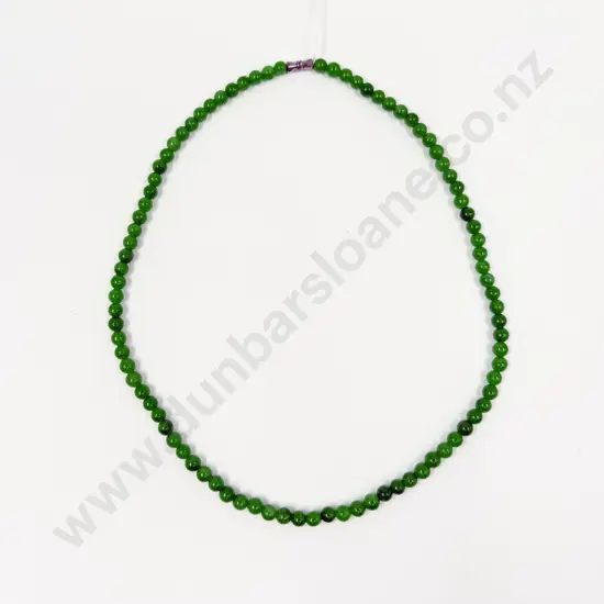 Single Strand Green Jade Necklace