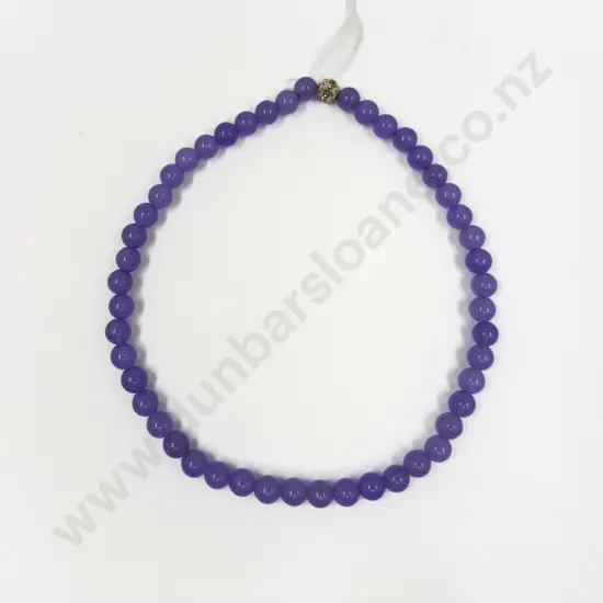 Single Strand Purple Jade Necklace