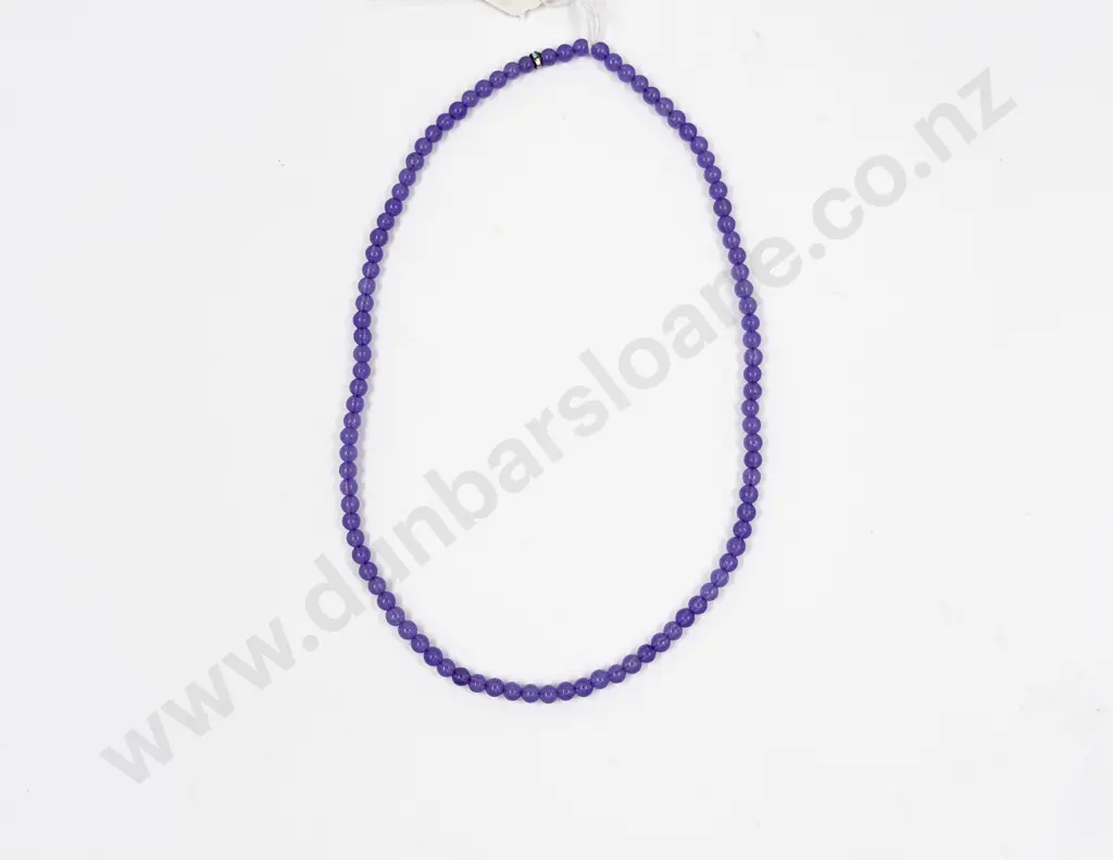 Single Strand Purple Jade Necklace Image 1++