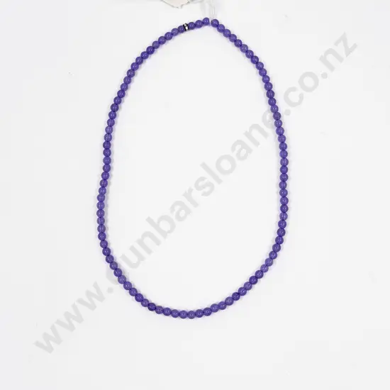 Single Strand Purple Jade Necklace