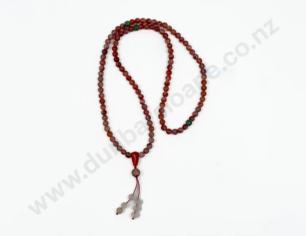 Single Strand Nanjiang Carnelian Necklace Image 1++