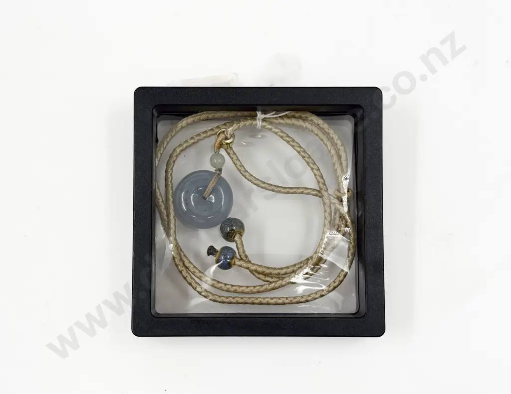 Blue Jade Circular Pendant Image 1++