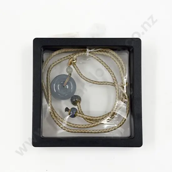 Blue Jade Circular Pendant