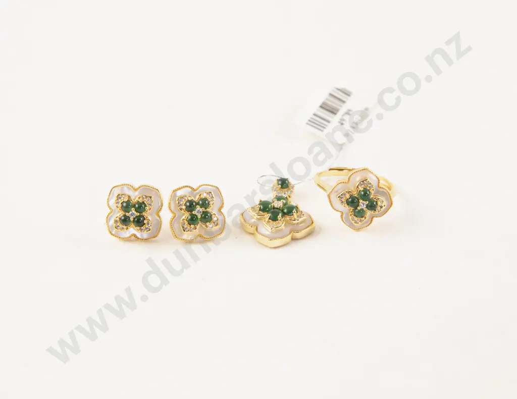 .925 Silver Gilt Suite of Pendant Image 1++