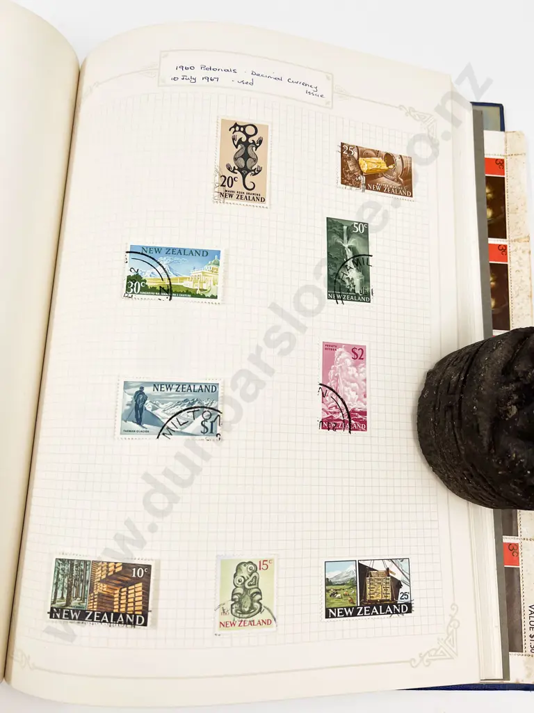 NZ Stamp Album Health with Miniatures C1935 - 1973 Used and Mint Singles Image 1++