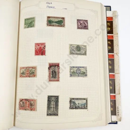 NZ Stamp Album Health with Miniatures C1935 - 1973 Used and Mint Singles