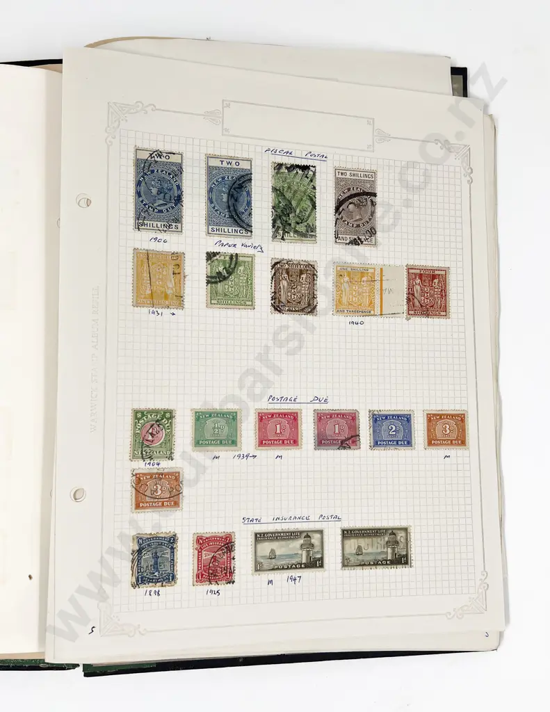 NZ Stamp Album C1936 - 1992 Singles very incomplete Image 1++