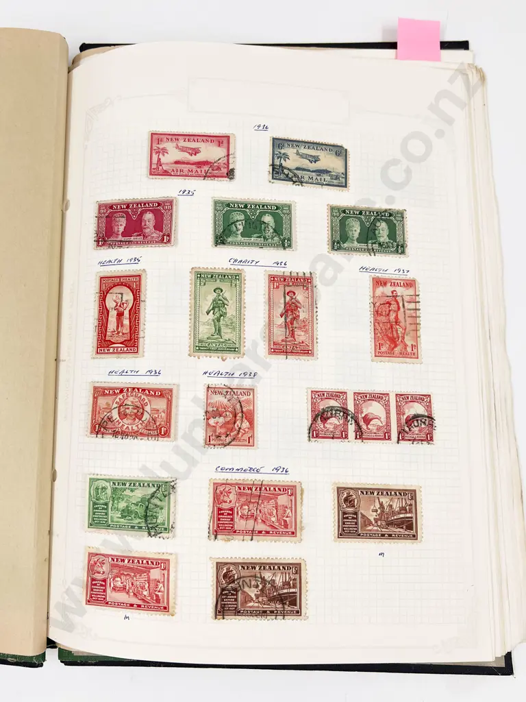 NZ Stamp Album C1936 - 1992 Singles very incomplete Image 1++