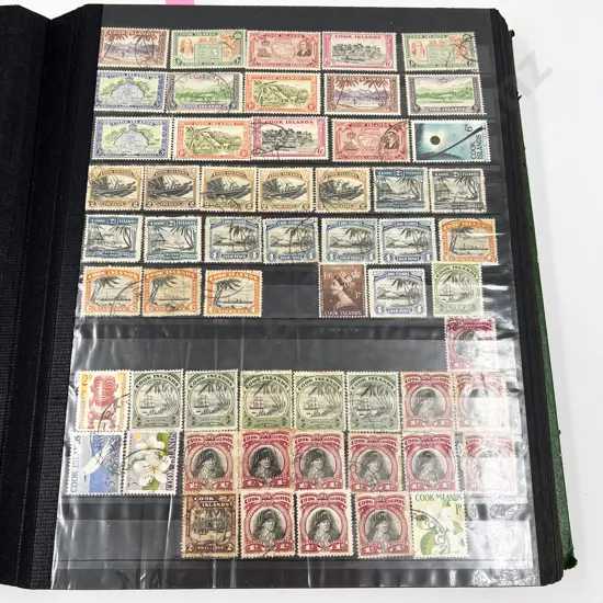 Stock Book Album Vintage World Stamps