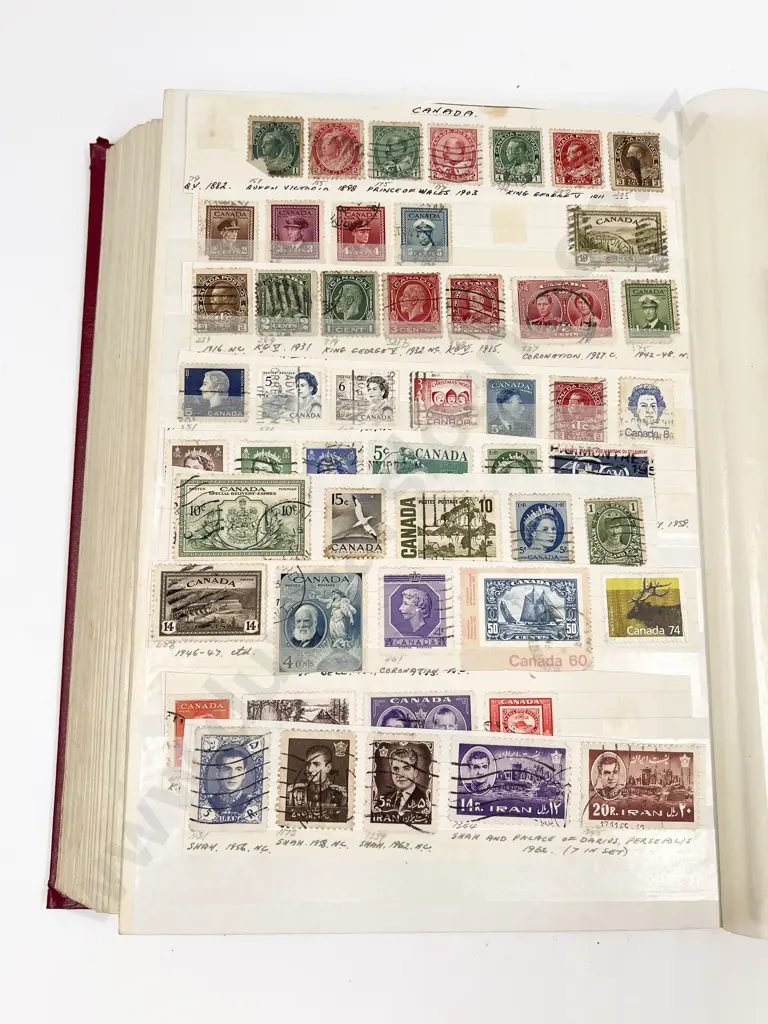 Stock Book Album Vintage World Stamps Image 1++