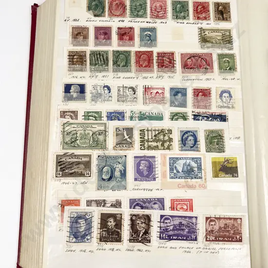 Stock Book Album Vintage World Stamps