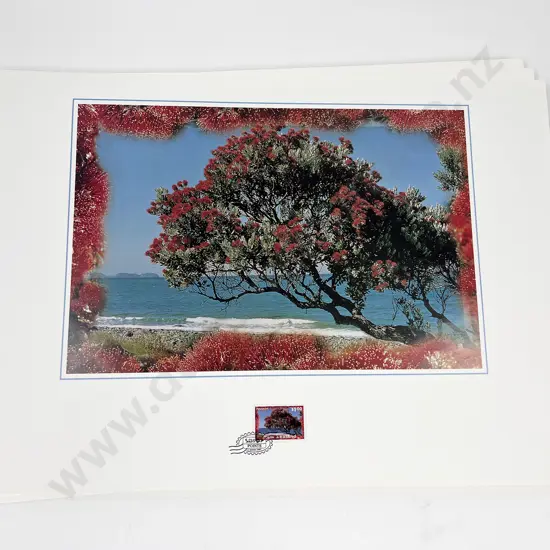 22 NZ Stamp Art Displays with Stamp Book Princess of Wales Diana some loose and Print Book