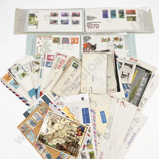 Qty NZ and World Postals FDC's and Semo-Sorted Stamps