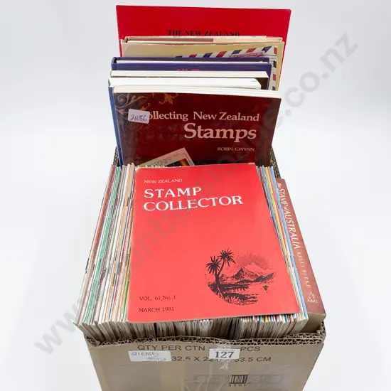Qty NZ Stamp Collector Magazines C1980's with Stamp Reference Works