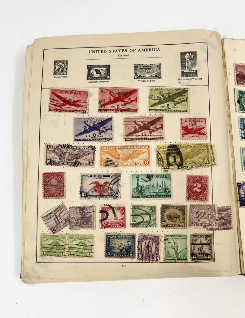 C1950 School Boy Stamp Album of World Stamps some NZ Image 1++