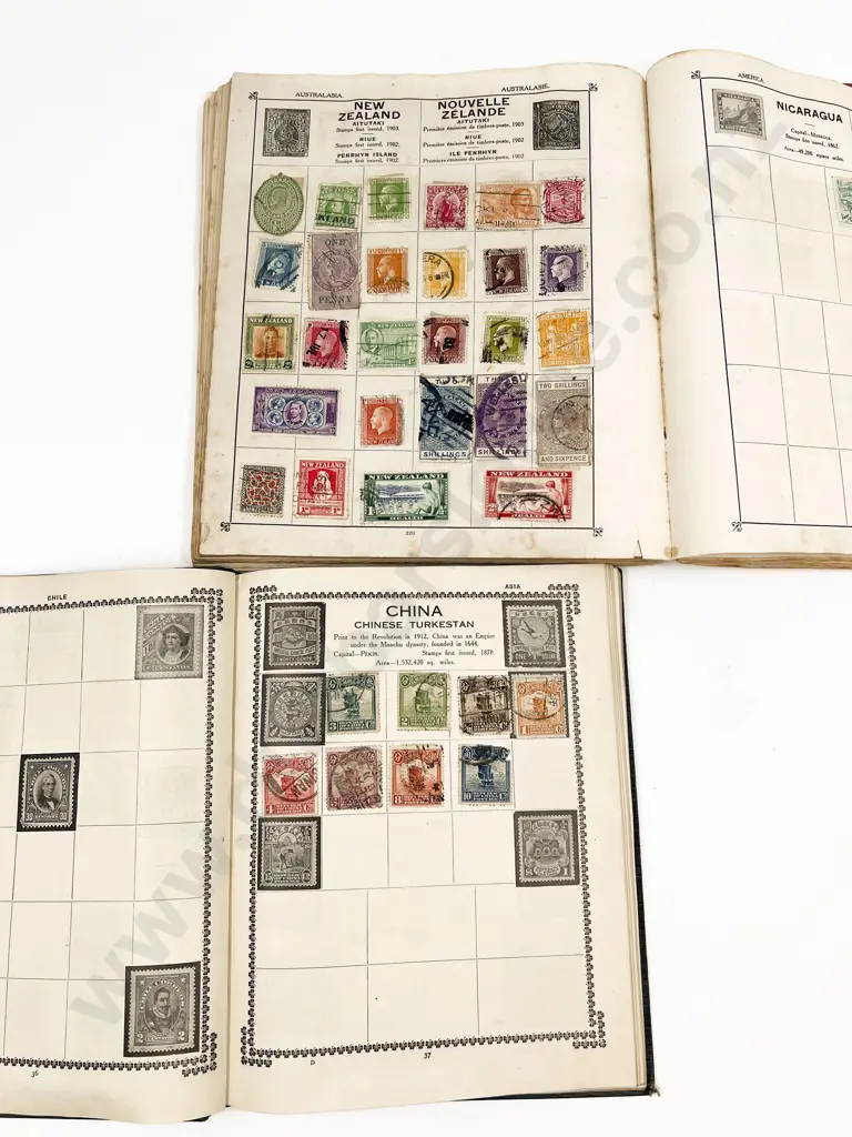 Two Vintage World Stamp Albums Image 1++