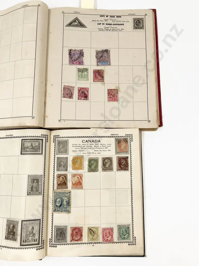 Two Vintage World Stamp Albums Image 1++