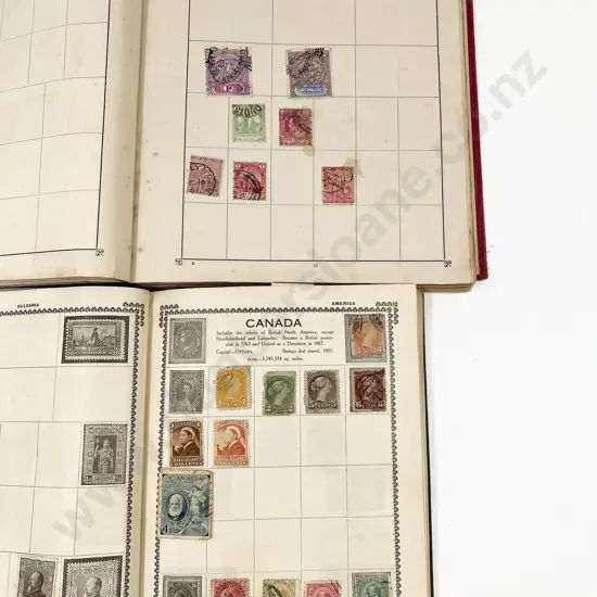Two Vintage World Stamp Albums