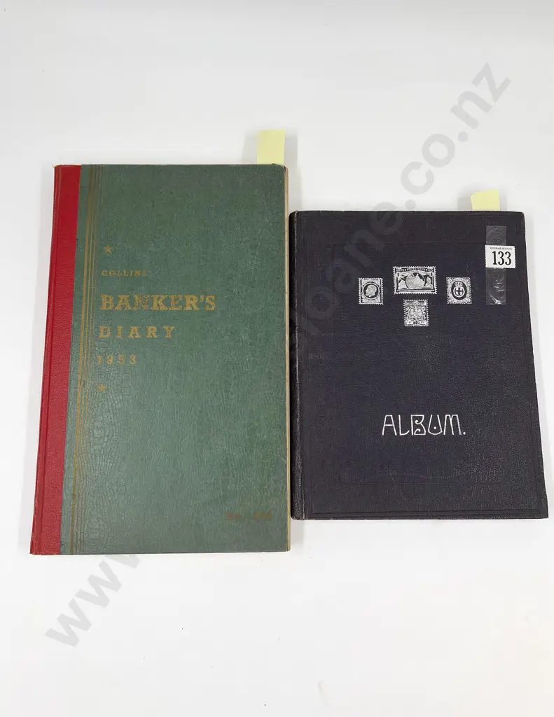 1921 Europe Stamp Album and Bankers Diary 1953 School Boy Album Image 1++
