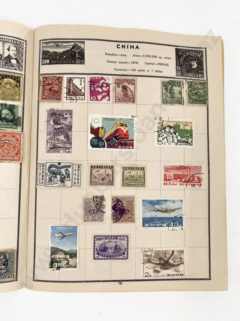 Two Vintage World School Boy Stamp Albums Image 1++