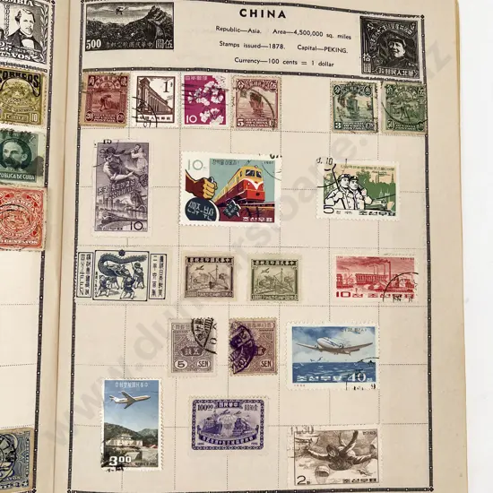 Two Vintage World School Boy Stamp Albums