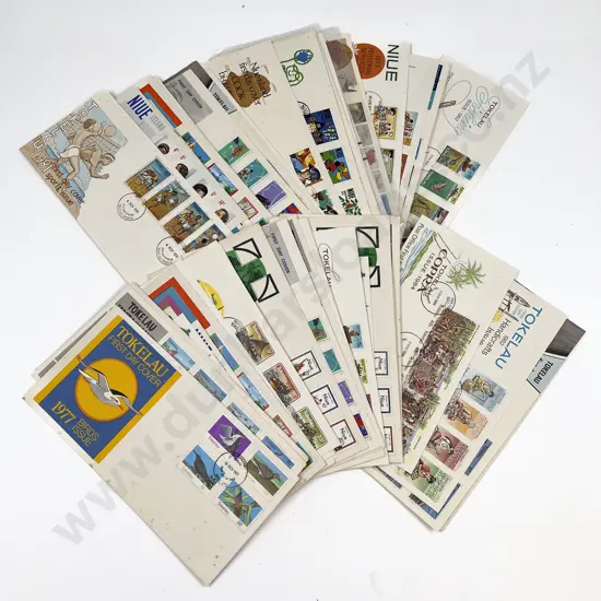 C1970-1980's Two FDC Albums with NZ - Nuie - Tokelau - Australia Envelopes