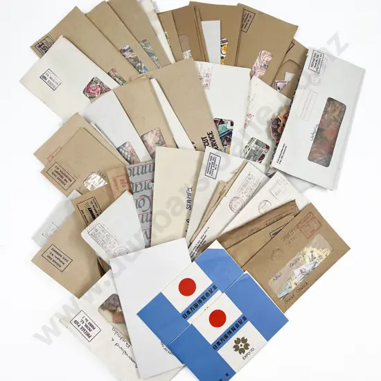 Bundle Qty Early Australia with Gt Britain and NZ Envelope Sorted Loose Stamps and Various