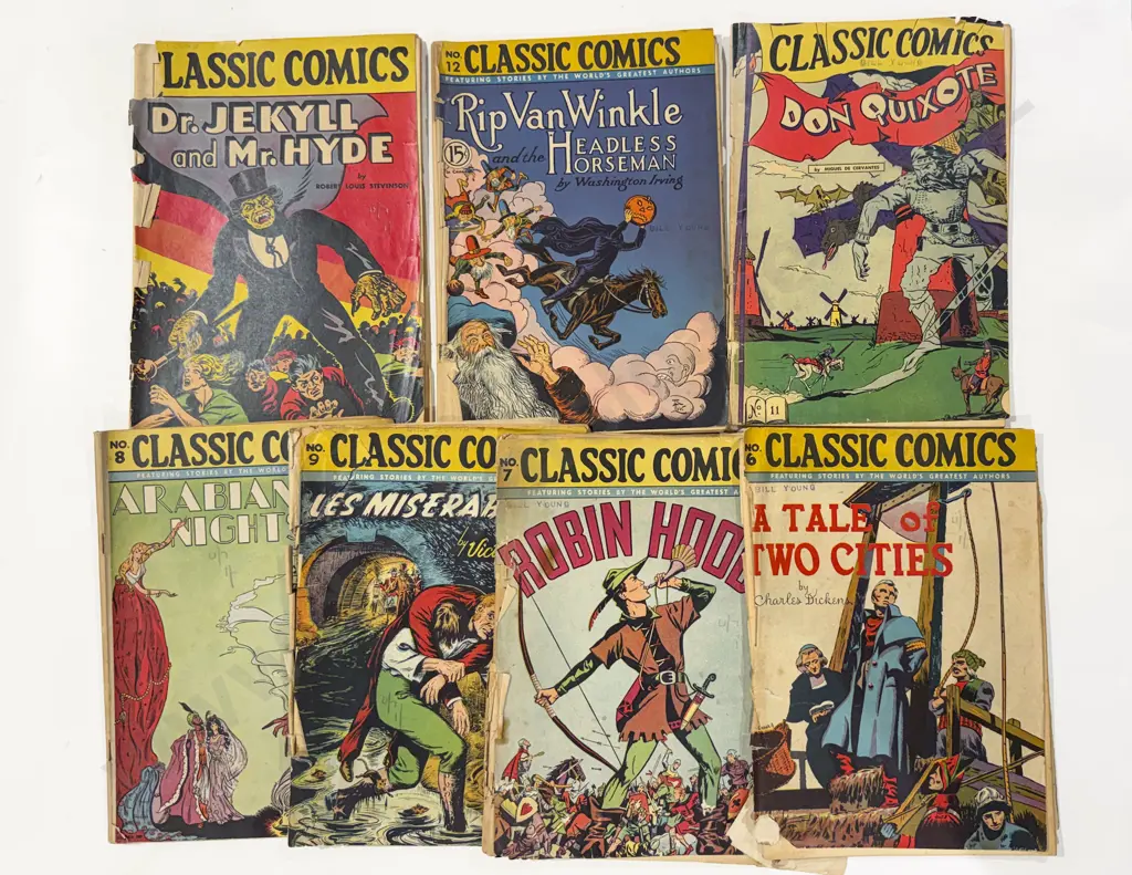 USA Classic Comics No8 - 9 No11 - 13 Dr Jekyll and Mr Hyde (covers loose) Image 1++