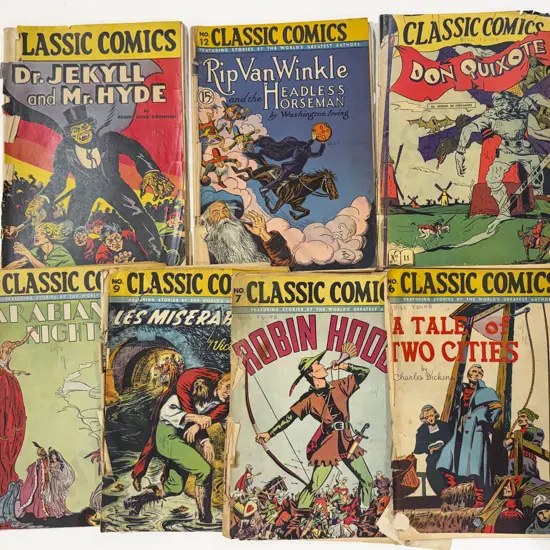 USA Classic Comics No8 - 9 No11 - 13 Dr Jekyll and Mr Hyde (covers loose)