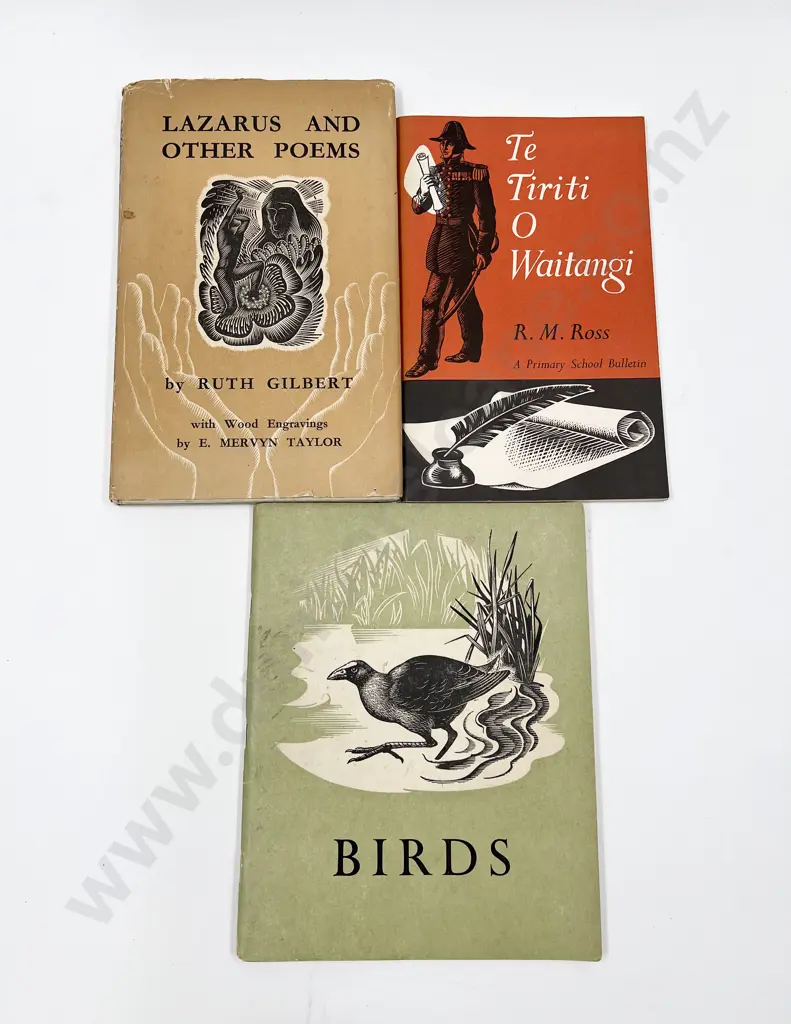 Three Assorted E. Mervyn Taylor Illustrated Volumes Image 1++