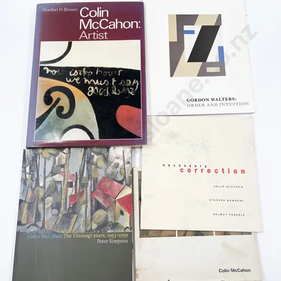 Five Assorted Colin McCahon Reference Volumes