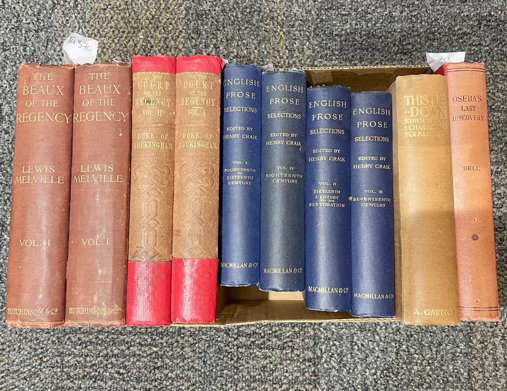 Box Quantity of Assorted Volumes incl English Prose & The Beaus of Regency Image 1++