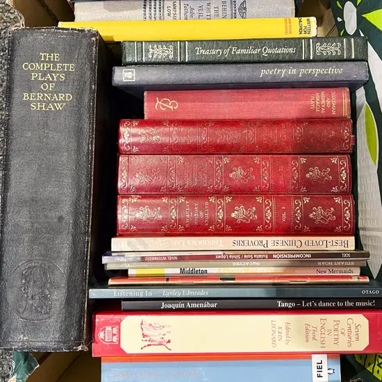 Box Quantity of Assorted Literary & Poetical References