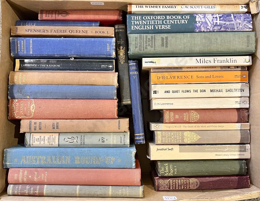 Box of Assorted Books Image 1++