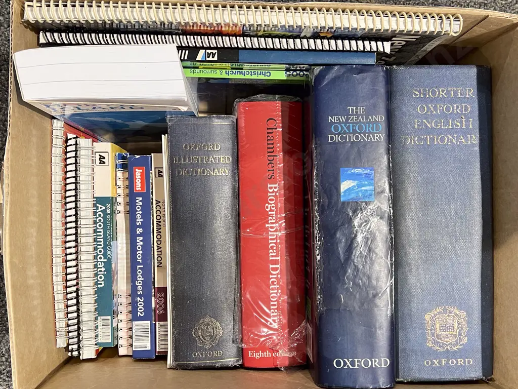 Box Quantity of Assorted World Travel Guides & Dictionaries Image 1++