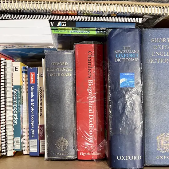 Box Quantity of Assorted World Travel Guides & Dictionaries