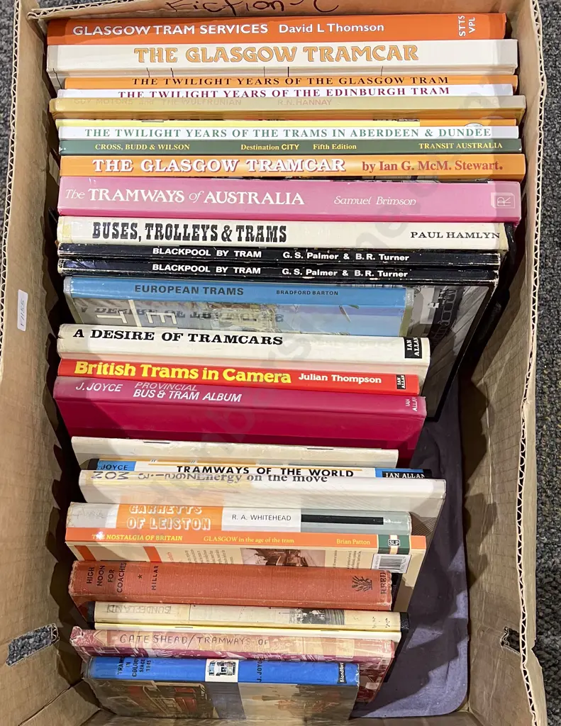 Box Quantity of Assorted Reference Books on Buses & Trams Image 1++