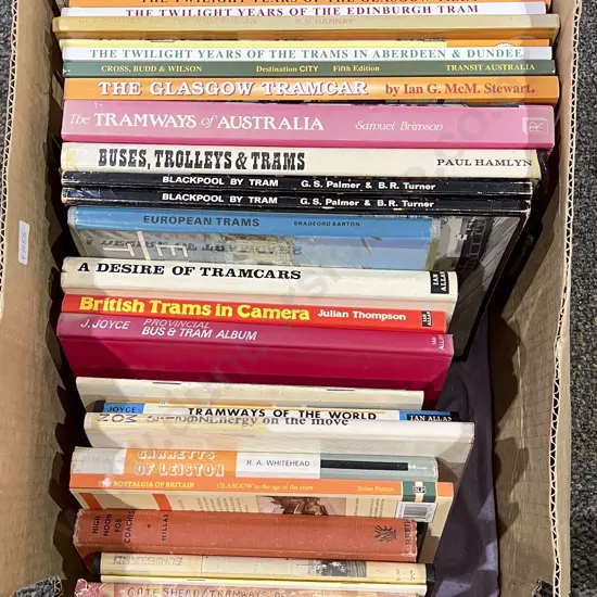 Box Quantity of Assorted Reference Books on Buses & Trams
