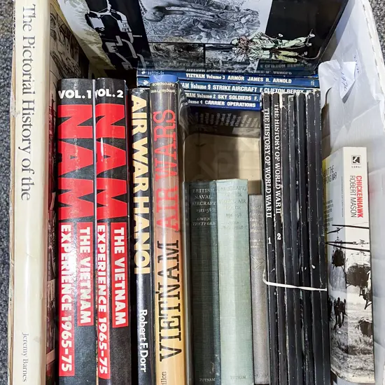 Box of Assorted Military Reference Books