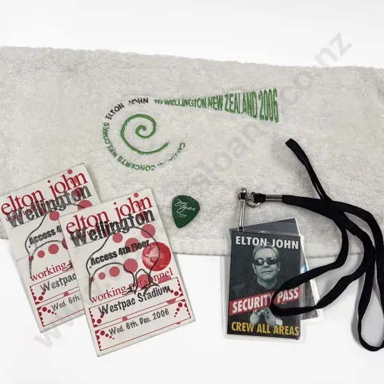 Small Quantity of Elton John's 2006 Wellington Concert Ephemera
