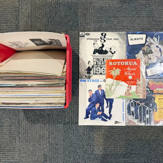 Box of Assorted Vinyl Records etc