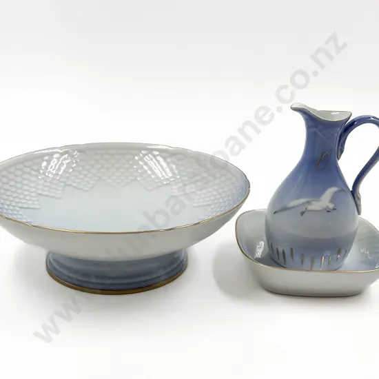 B & G Pedestal Bowl with Dish & Cream Jug