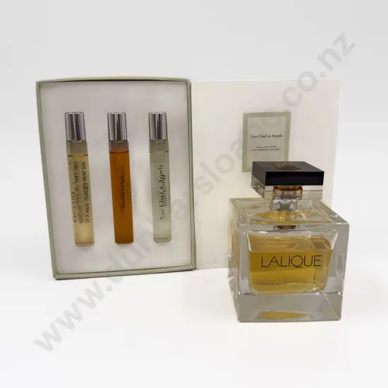 Lalique 100ml Perfume Bottle together with Van Cleef & Arpels "Collection Extraordinaire"