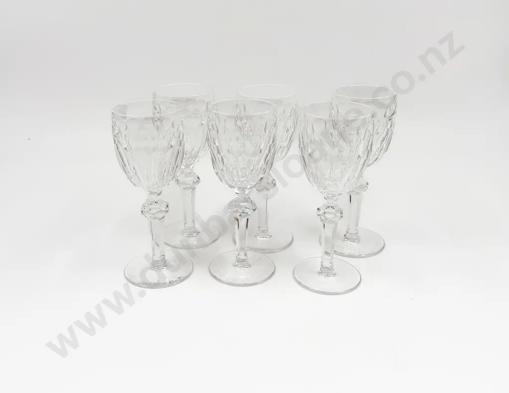 Six Waterford Crystal "Curraghmore" Claret Wine Glasses Image 1++