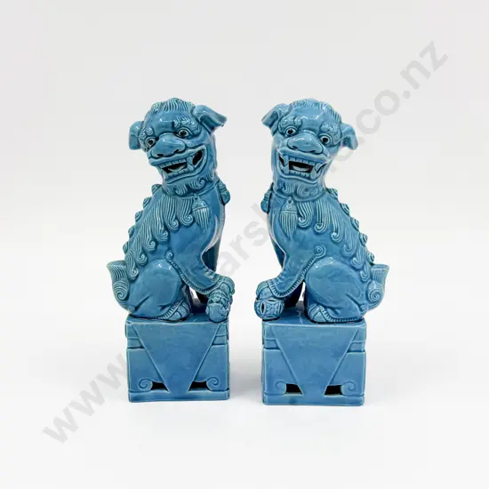 Pair of Turquoise Foo Dogs