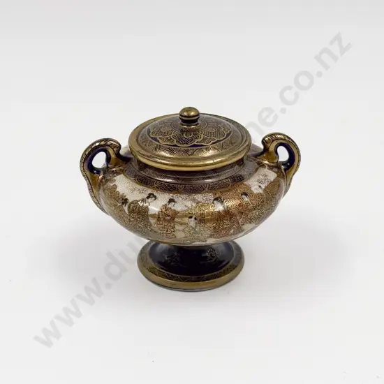 Small Early C19th Japanese Satsuma Lidded Urn