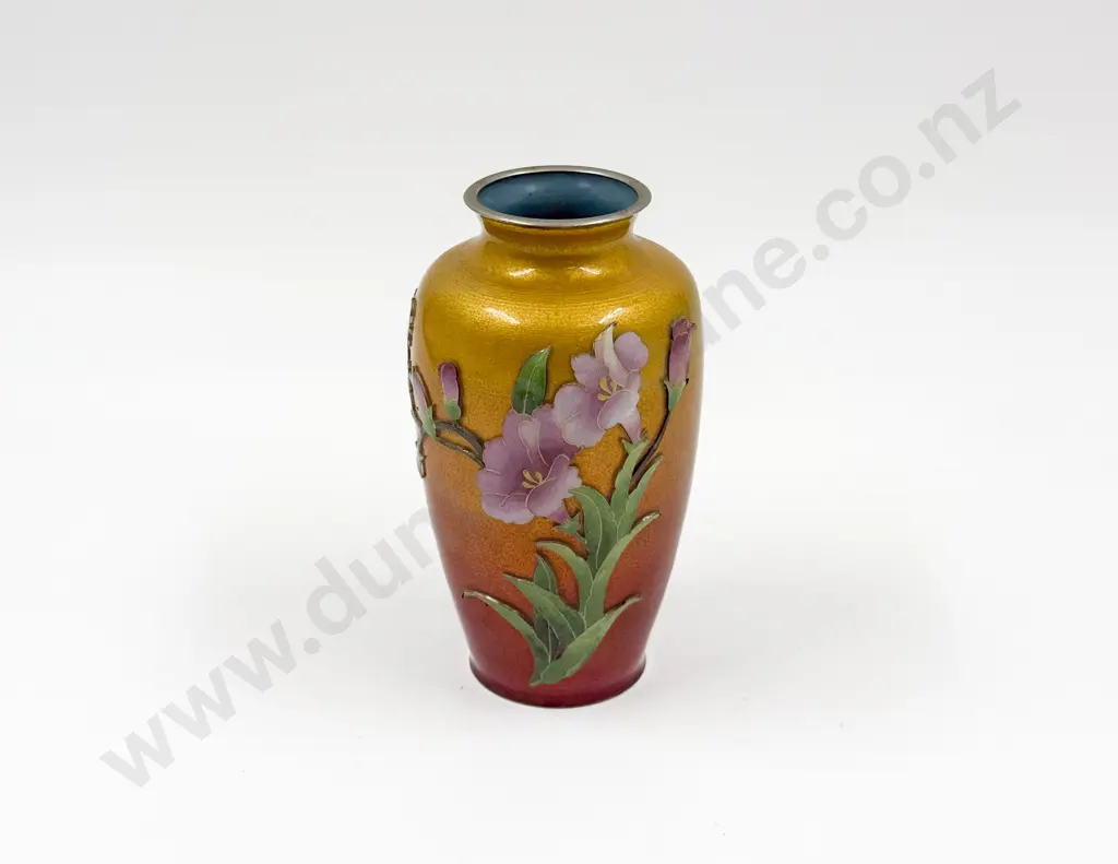 Japanese Wireless Cloisonne Vase Image 1++